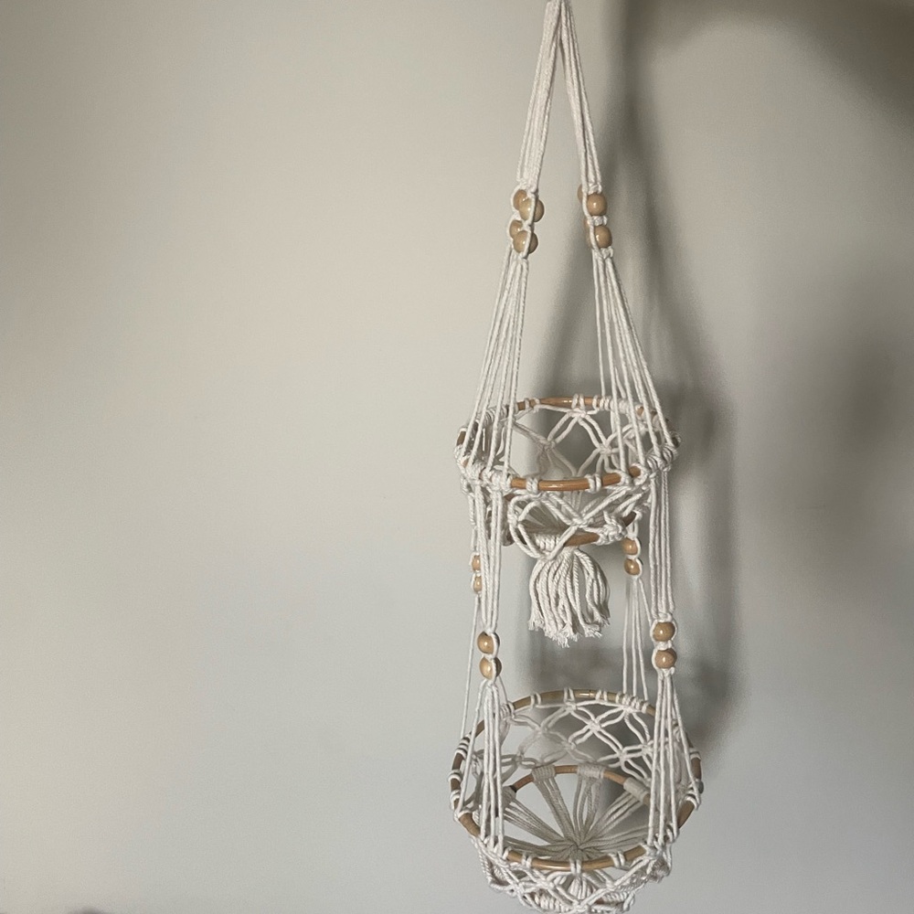 Handmade Macrame Plant Hangers with Beads - Picture 3 of 3